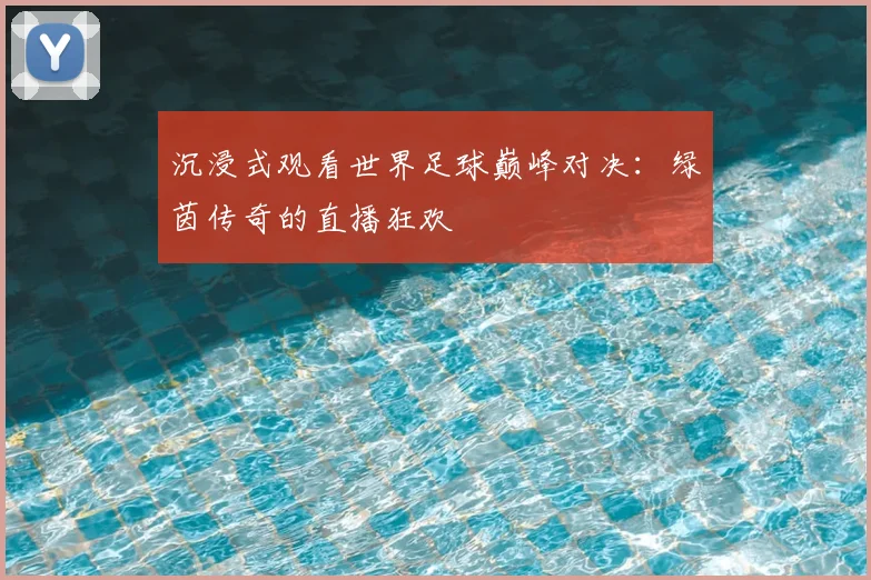 沉浸式观看世界足球巅峰对决：绿茵传奇的直播狂欢